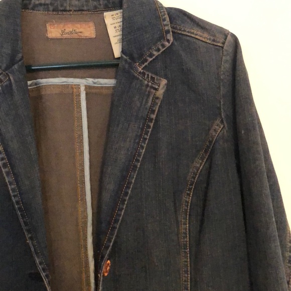 Rare 90’s / Y2K Levi Denim Blazer Jacket - Picture 6 of 7